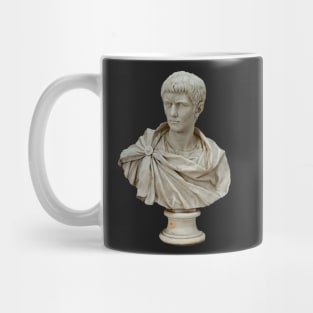 Caligula Marble Bust - Roman Soldier Sculpture 18th Century Mug